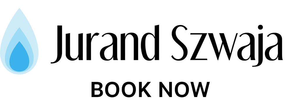 Business logo with a bold "Book Now" sign displayed underneath